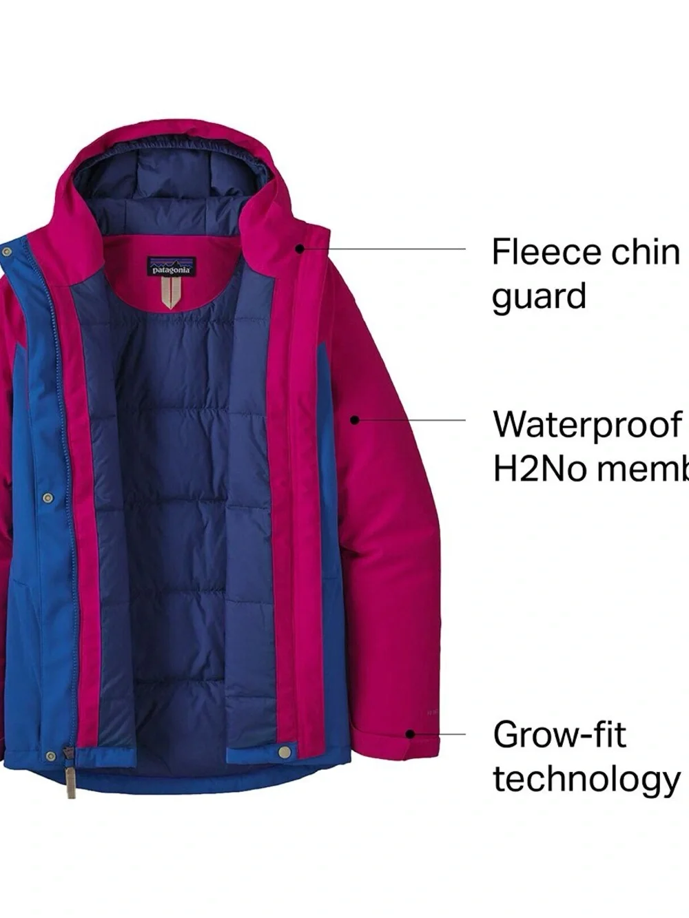 Patagonia Girls XS (5-6) Everyday Ready Jacket Insulated Float Blue Color Scheme